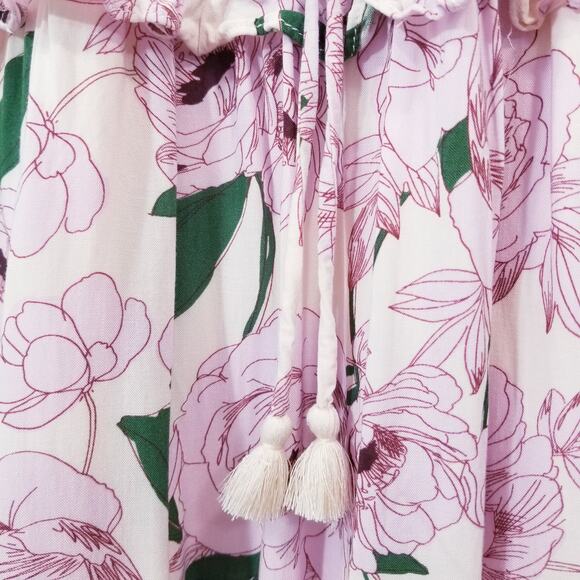 Lost + Wander Floral Print Ruffle Layered Spring Summer Maxi Dress - Picture 12 of 13